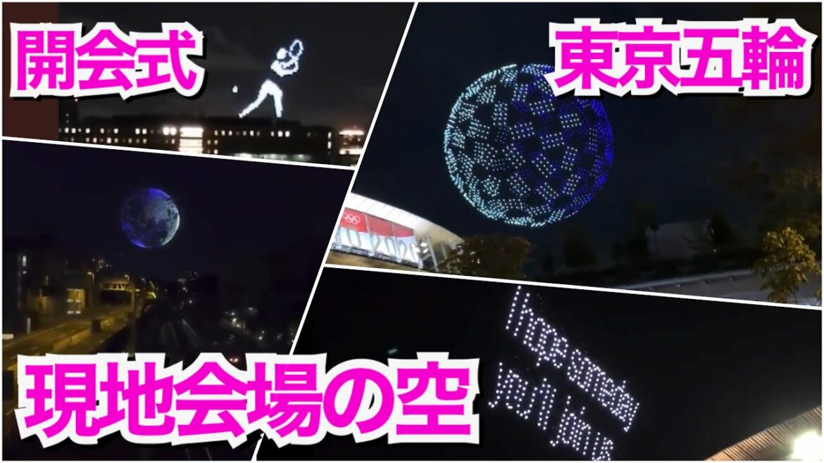 tokyo2020 Tokyo Olympics Olympics opening ceremony production Local (national stadium) night sky tokyo olympics 2020 opening ceremony Drone?Great performance