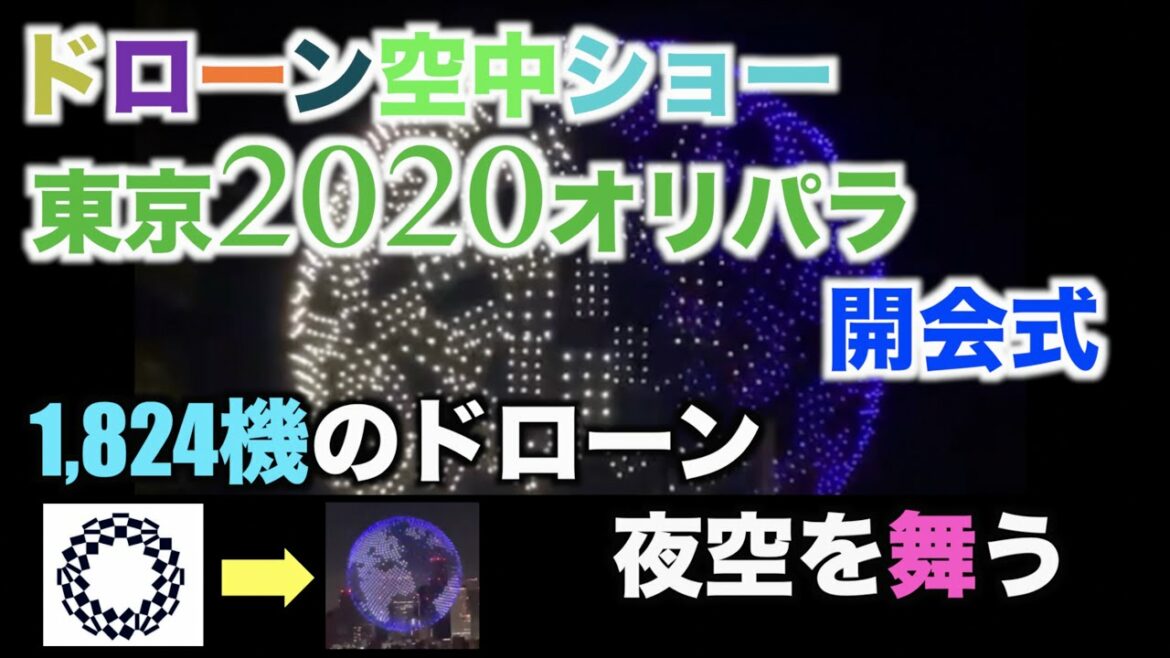 Tokyo Olympics opening ceremony / 1,824 drones fly over the national stadium! From the emblem to the earth!Naomi Osaka