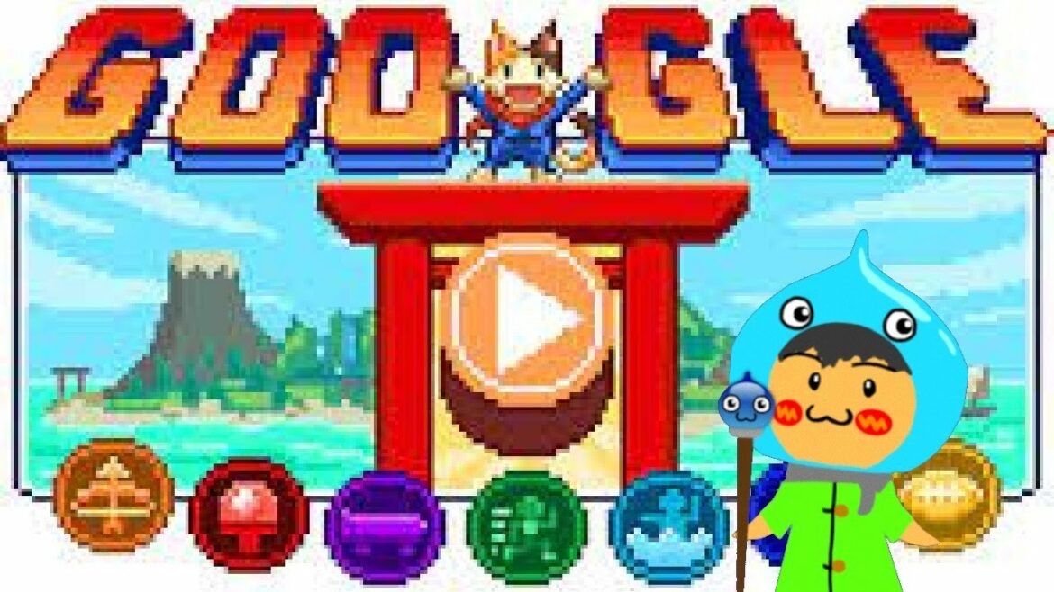 Aim to capture the Doodle Champion Island game! Google Olympic games!