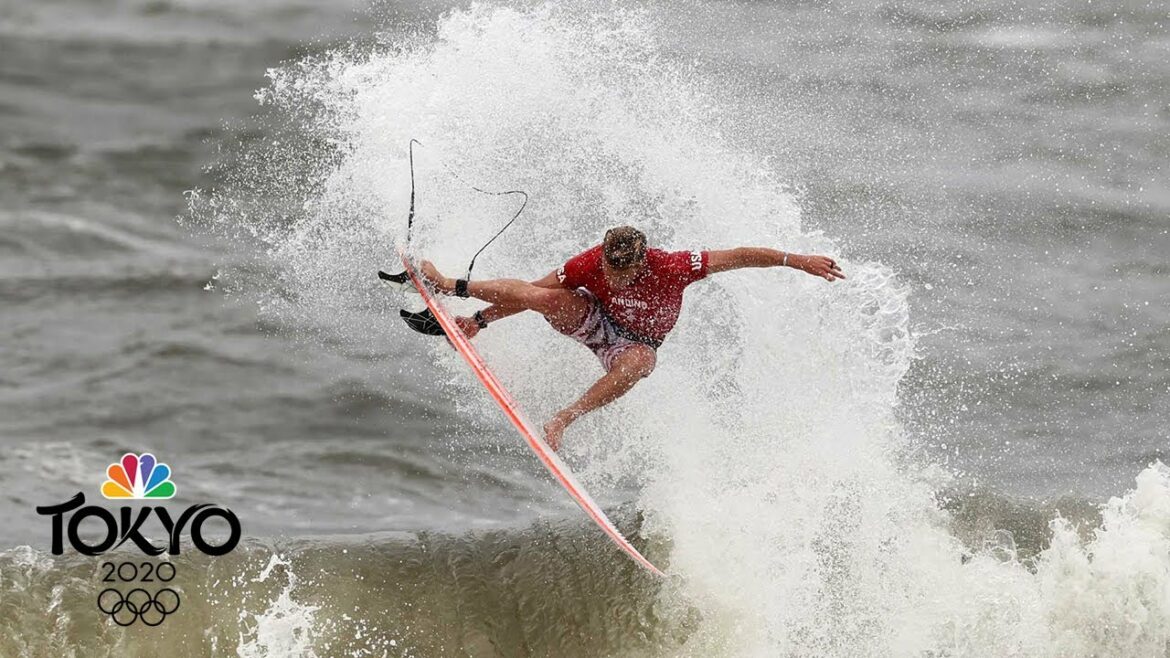 Kolohe Andino eliminates John John Florence in all-USA surfing matchup | Tokyo Olympics | NBC Sports