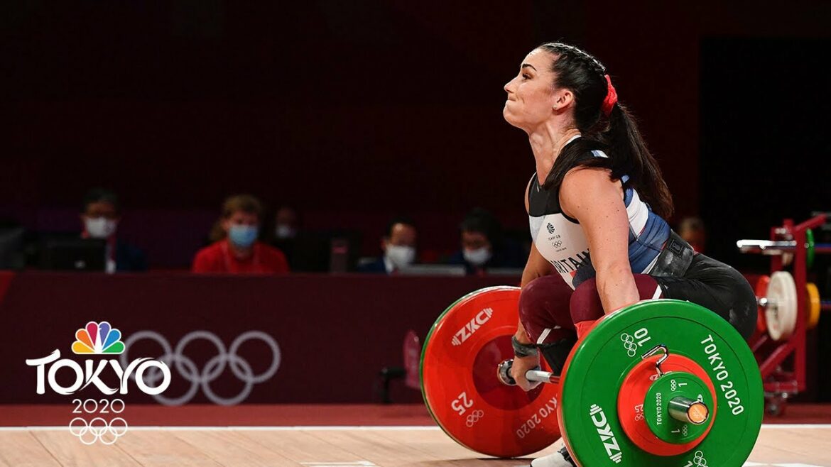 British weightlifter nearly PASSES OUT but completes clean and jerk | Tokyo Olympics | NBC Sports