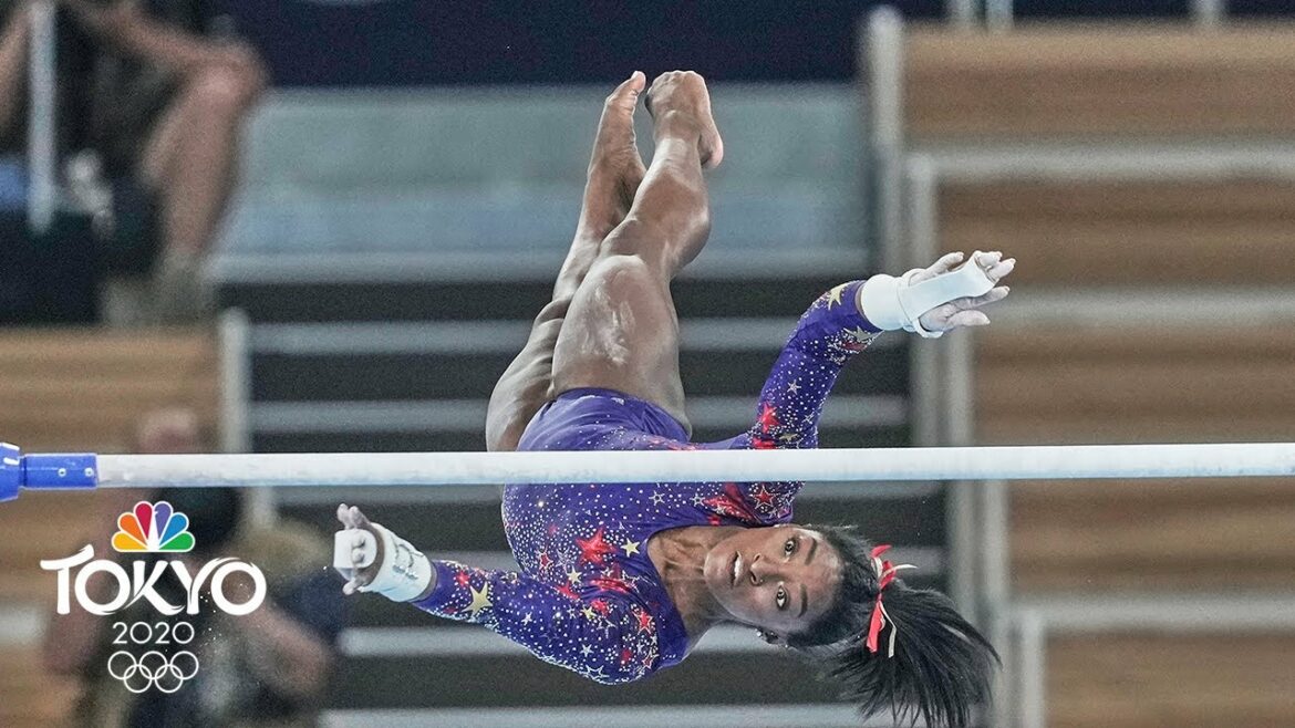 Simone Biles reaches EVERY individual final after strong bars routine | Tokyo Olympics | NBC Sports