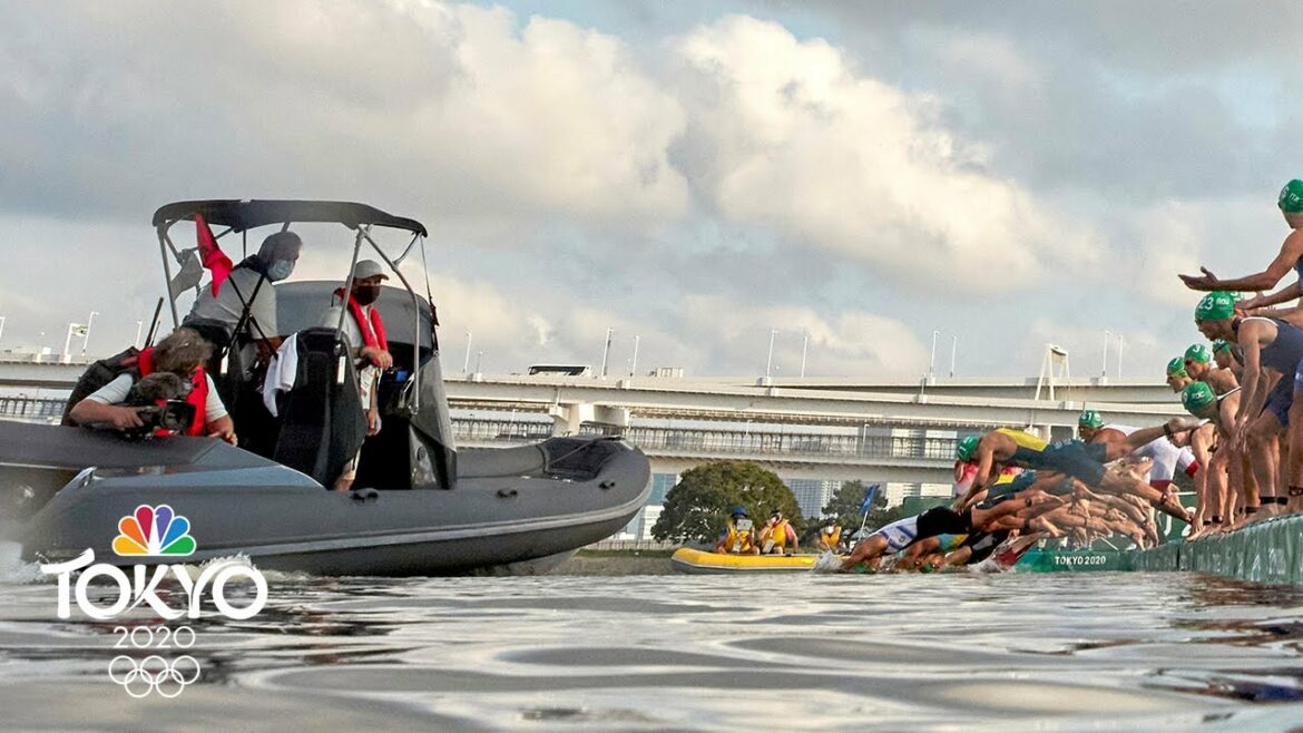Wayward boat causes first false start in Olympic triathlon history | Tokyo Olympics | NBC Sports