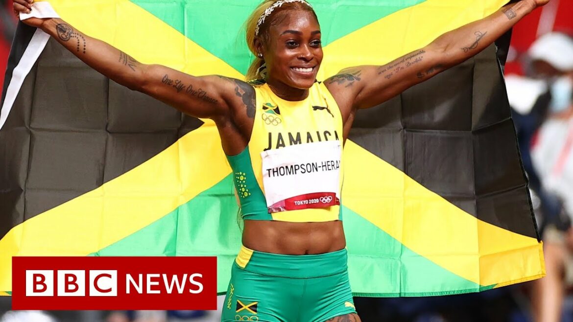 Tokyo Olympics: Elaine Thompson-Herah defends 100m title – BBC News