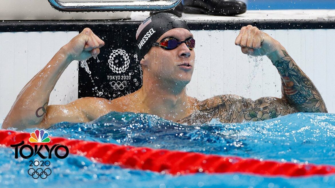 Caeleb Dressel EXPLODES for third Tokyo gold, Olympic record in 50m freestyle | NBC Sports