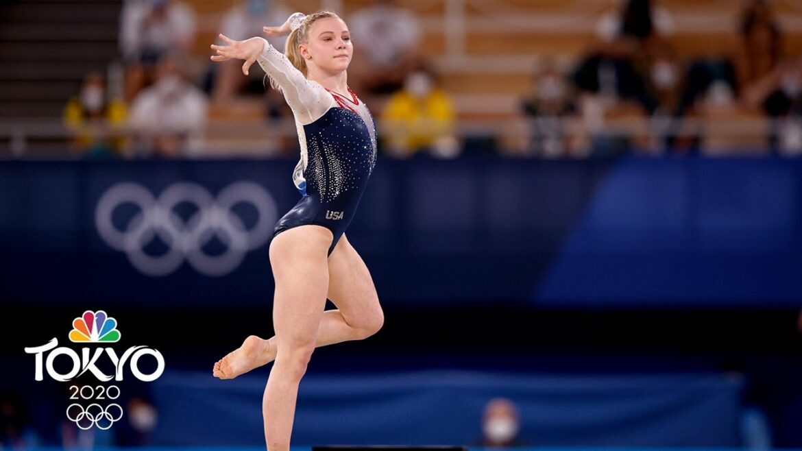 Jade Carey’s full gold medal winning floor routine at Tokyo Olympics | NBC Sports