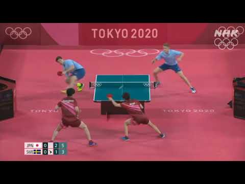 Tomokazu Harimoto, Jun Mizutani, Koki Niwa –Japan National Team vs Sweden National Team || Tokyo Olympics Table Tennis Men’s Team 2021.08.03