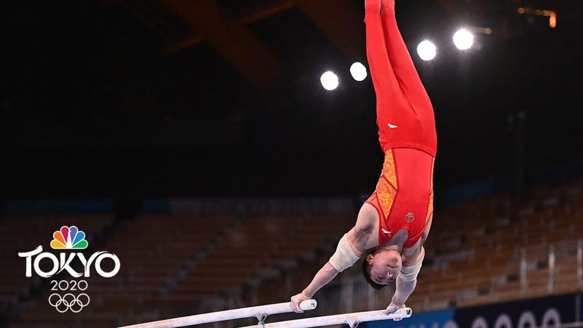 China’s Zou scores ASTOUNDING 16.233 to win parallel bars gold | Tokyo Olympics | NBC Sports