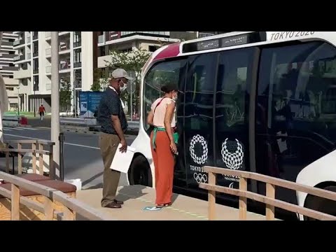 Free bus running in the Tokyo Olympic Village –TOYOTA e-Palette