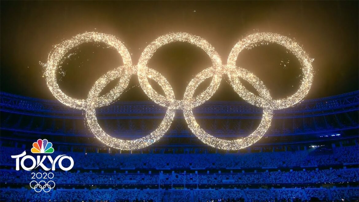 The Olympic Rings blaze to life during the Closing Ceremony | Tokyo Olympics | NBC Sports