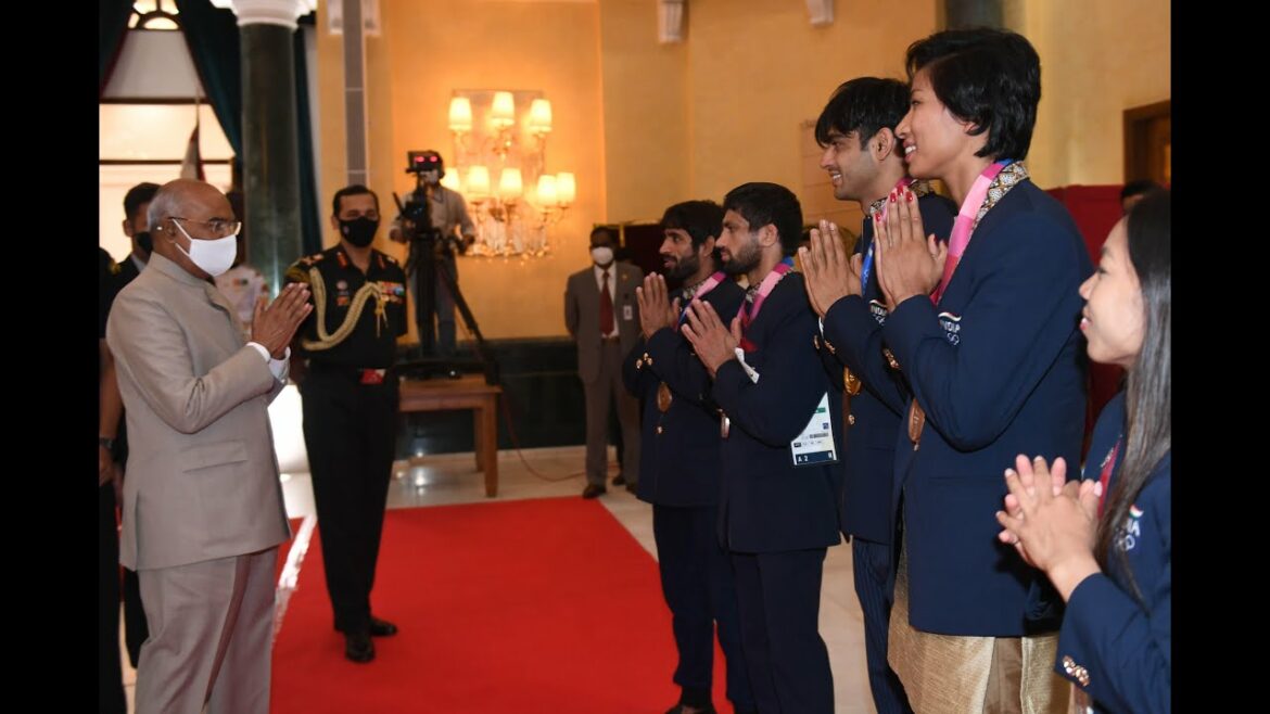 President hosted High Tea for the Indian Contingent of the Tokyo Olympics 2020
