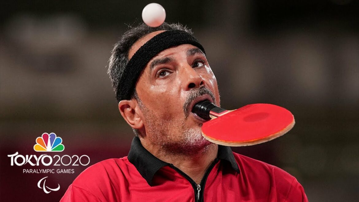 Ibrahim Hamadtou, without arms, impresses in table tennis | Tokyo 2020 Paralympics | NBC Sports