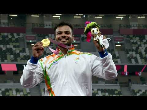 India’s Sumit Antil wins gold | Men’s javelin F64 Victory Ceremony | Tokyo 2020 Paralympic Games
