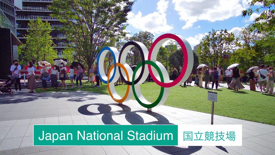【Olympic Stadium-Take a walk】Wandering at the National Stadium Aug. 2021 Tokyo Walk 【4K】August 3rd, 2021 Olympic 12th day