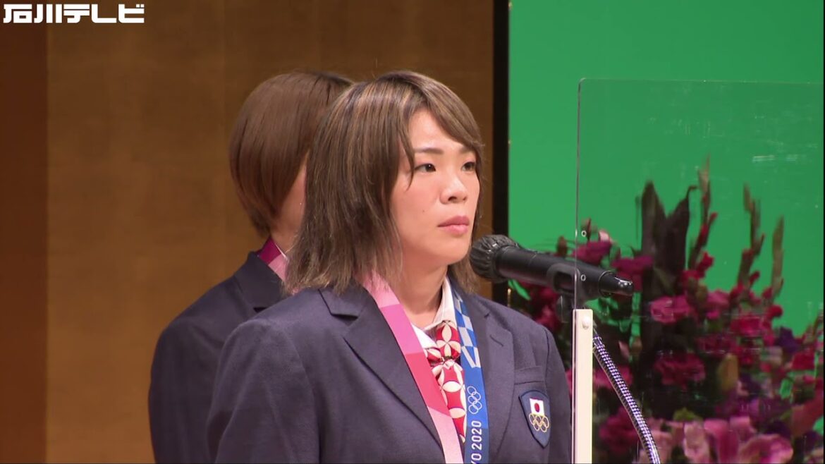 Approximately 220 townspeople gather … Tsubata Town wins sports honor award for Risako Kawai and Yukako Kawai, “Sisters and Gold” at the Tokyo Olympics
