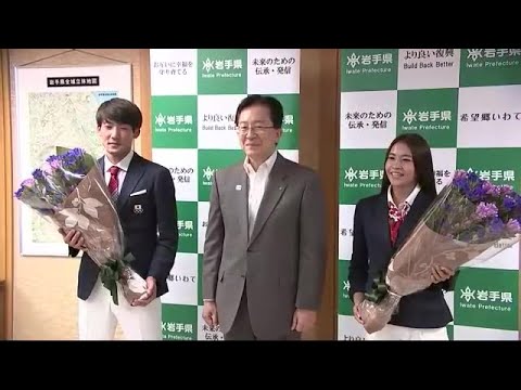 Kaito Tanaka & Maho Segawa Report Tokyo Olympics Hockey to Governor (21/10/29 22:30)