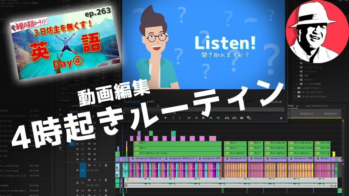 4 o’clock wake up routine π English content creator’s 4 o’clock wake up video editing morning routine