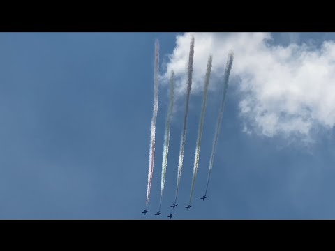 Blue Impulse ✈️ Tokyo Olympics @ National Stadium Tokyo Olympic 2020 Blue Impulse Flying Over