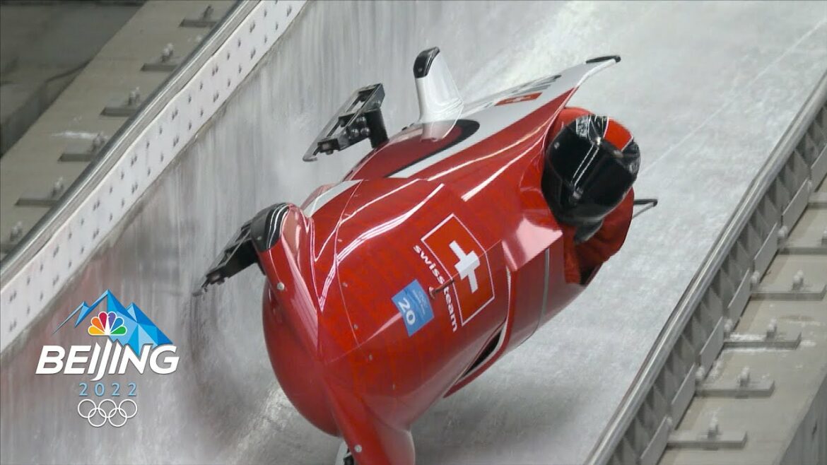 Swiss bobsled team crashes out during training run | Winter Olympics 2022 | NBC Sports