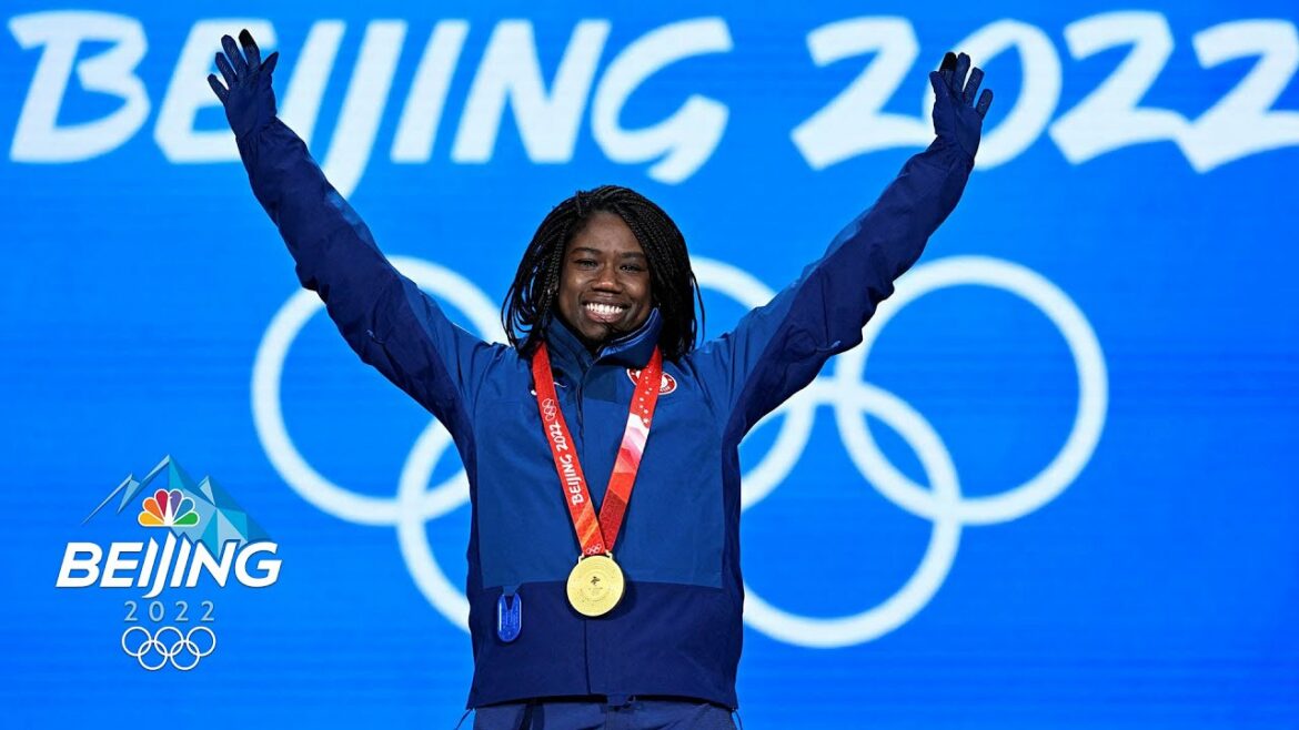 Erin Jackson receives historic gold medal for women's 500m | Winter Olympics 2022 | NBC Sports