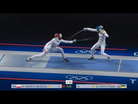 Highlights Renata Knapik-Miazga π΅π± v Olena Kryvytska πΊπ¦ | Tokyo Olympics 2020 | Fencing Epee