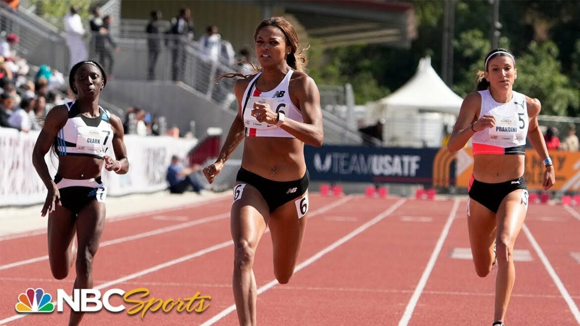 Gabby Thomas tears up 200m, clocks 22.02 – world's second fastest in 2022 | USATF Golden Games