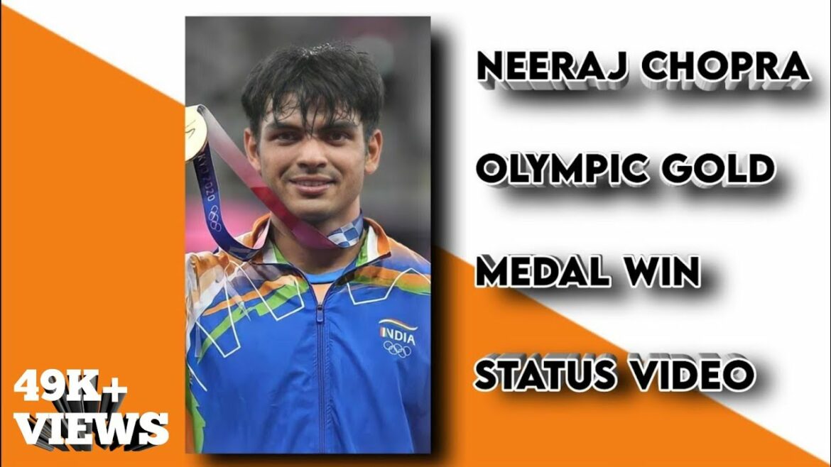 Neeraj chopra 🔥🇮🇳 | #Olympic2020 Neeraj Chopra Gold Medal Win Status Video | #Shorts #Anikroyeditz