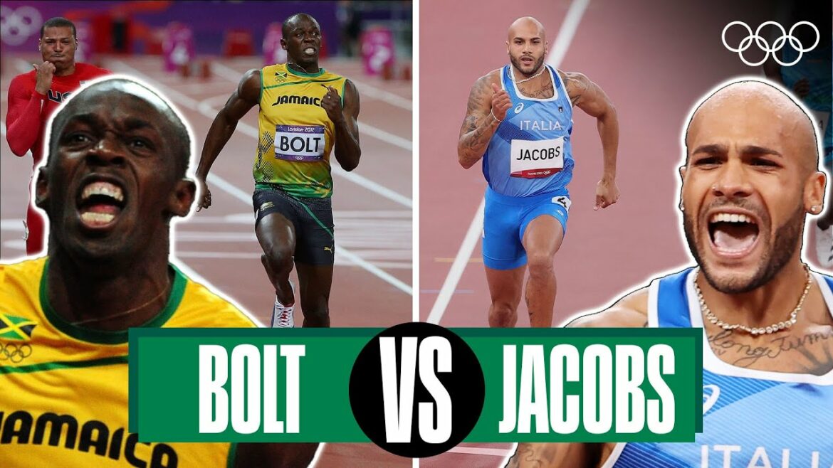 Usain Bolt 🆚 Marcell Jacobs – 100m | Head-to-head