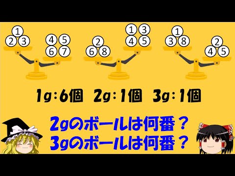 【算数オリンピック】「上皿天秤で重さ比べ」 物語は一気にクライマックスへ【ゆっくり解説】