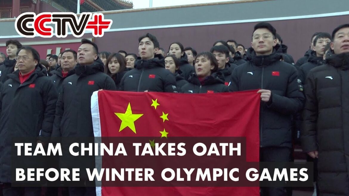 Team China Takes Oath Before Winter Olympic Games