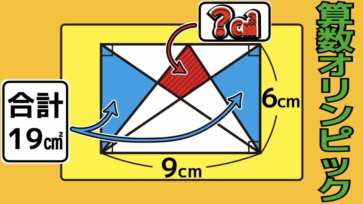 【算数オリンピックの良問】意味不明な形の図形の面積、どう解く?【小学生の図形問題】