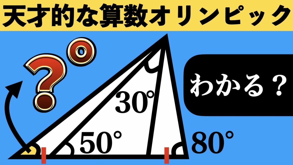 【算数オリンピックの良問】たった1つのヒラメキで解けるパズル【小学生が解く図形】