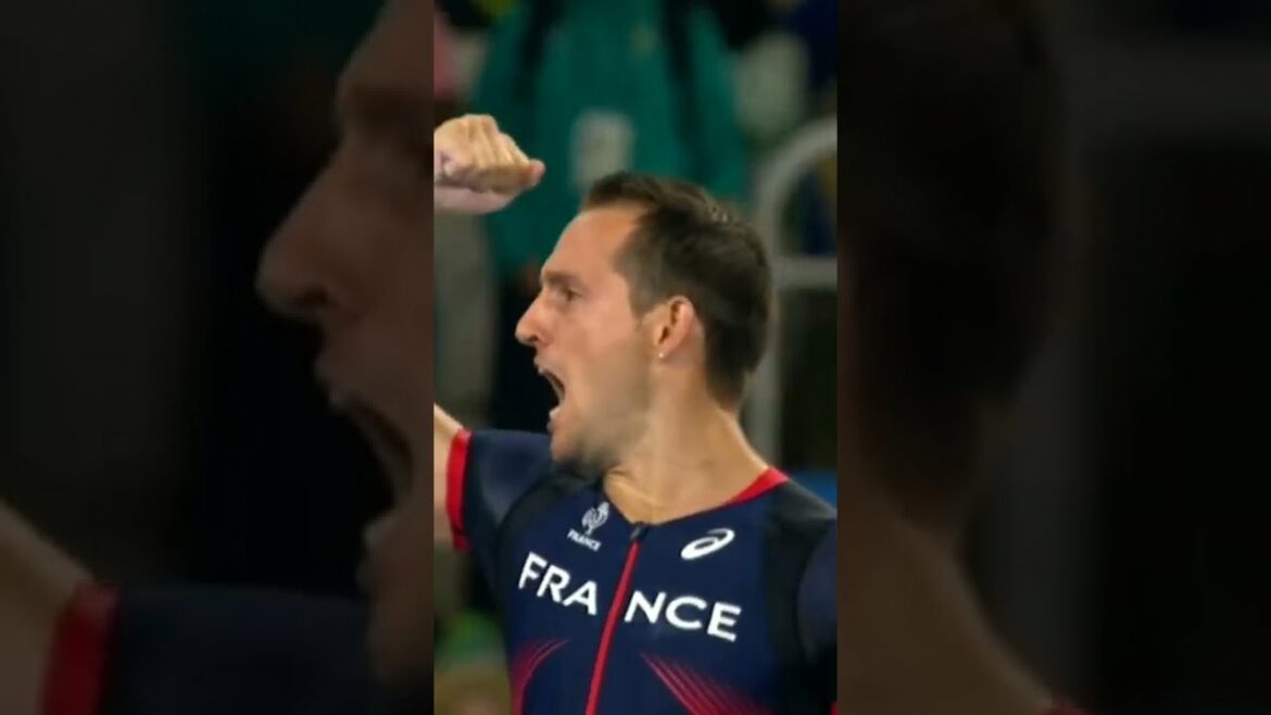 Outstanding pole vault Jumping 💯 #breathtaking #respect #shorts