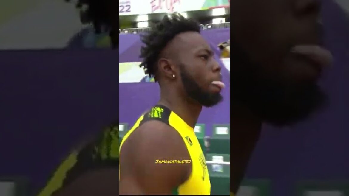 Broadbell reaction after sprint hurdle heats😅 nahmal #shorts