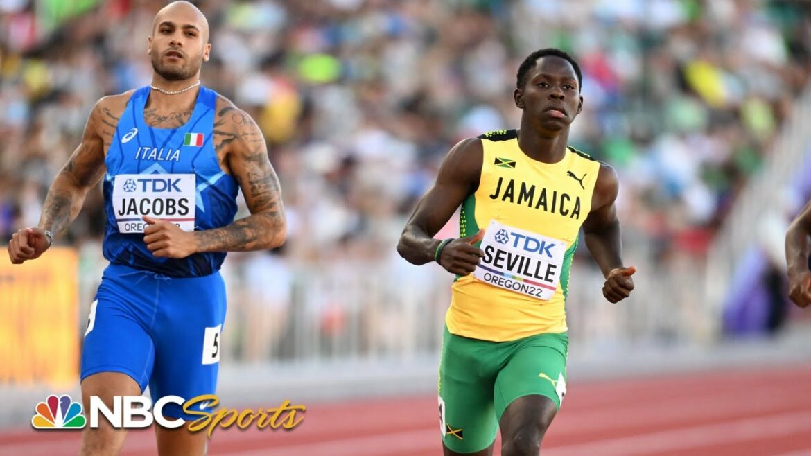 Jamaican newcomer Oblique Seville upsets Olympic champ Jacobs in Worlds 100m heats | NBC Sports