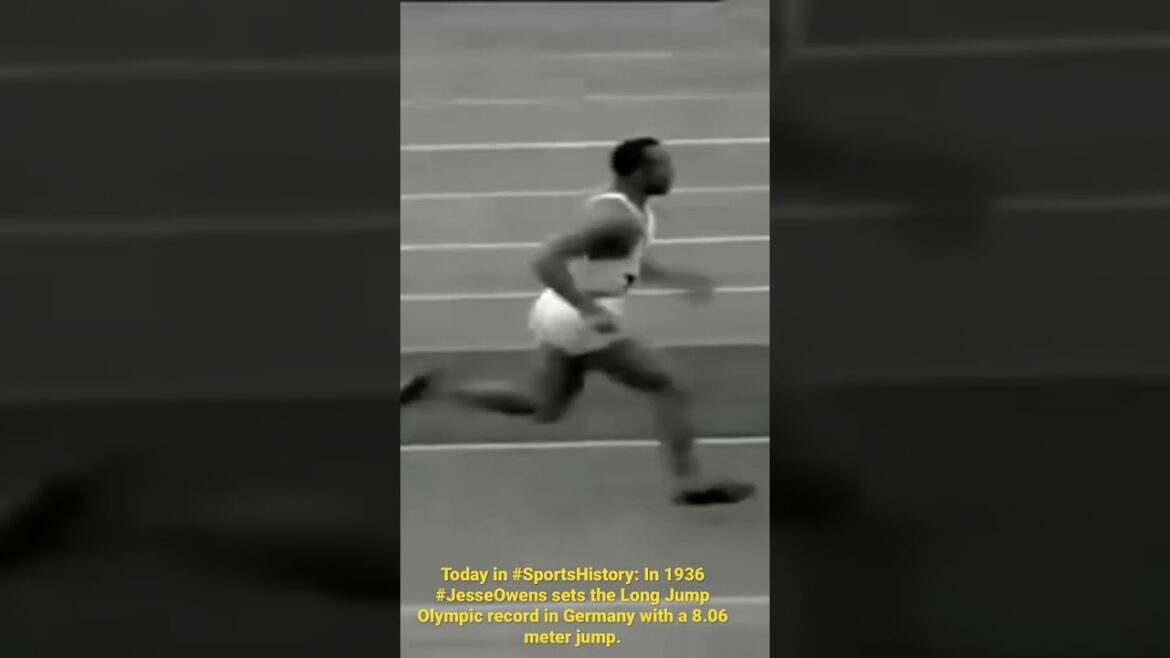 August 4, 1936 – Jesse Owens sets Olympic record in Germany for the Long Jump!