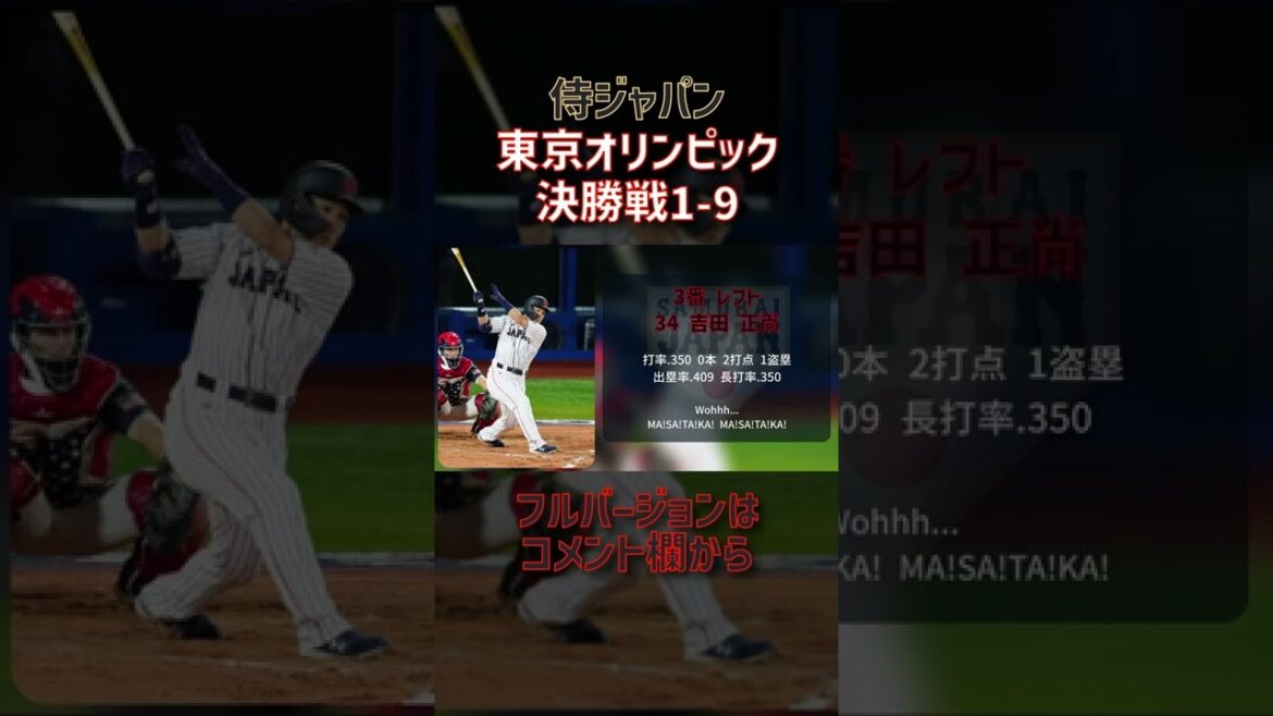 #Masanao Yoshida #Cheering song #Samurai Japan #Tokyo Olympics #Professional baseball #shorts