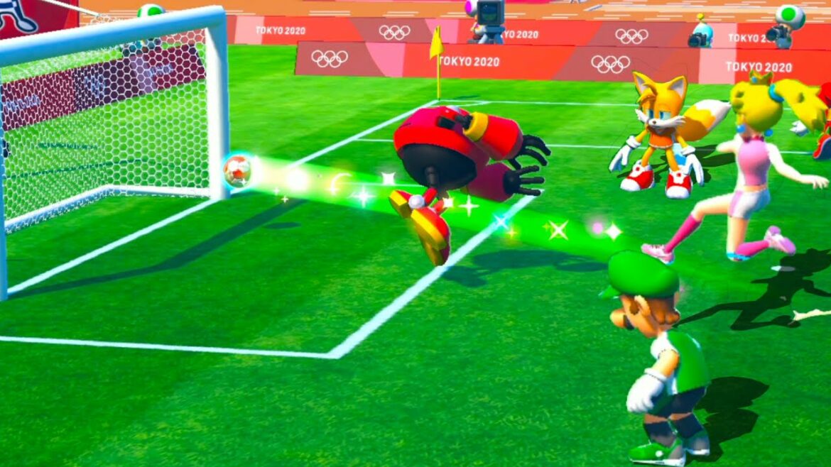 Mario and Sonic at the Tokyo 2020 Olympic Games Football All Girl Peach , Daisy, Blaze ,Amy