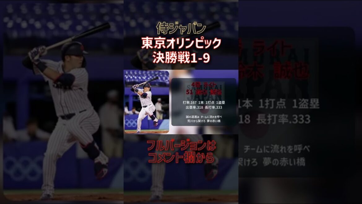 #Seiya Suzuki #cheering song #Samurai Japan #Tokyo Olympics #professional baseball #shorts