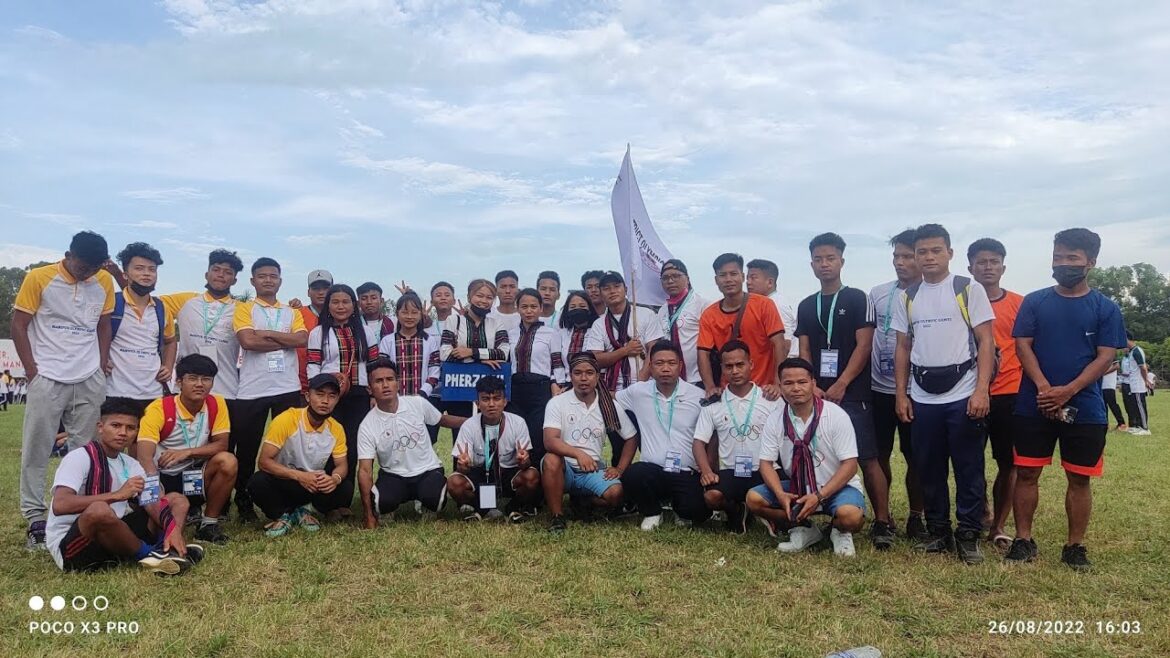 Pherzawl District youths at the 2nd Manipur Olympic Games 2022