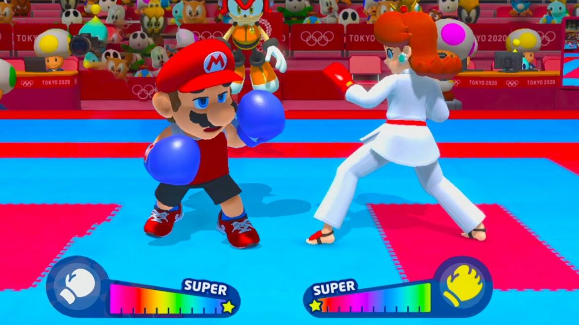 Mario and Sonic at the Olympic Games 2020 Mario Boxing vs Karate Kumite