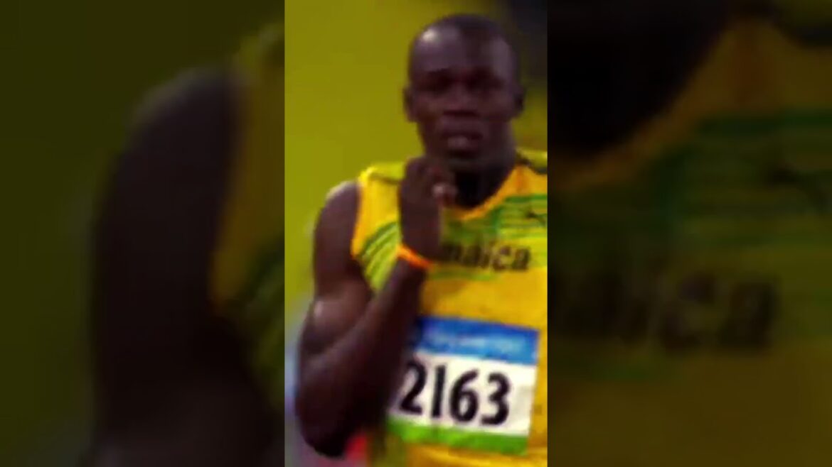 Beijing Olympics men’s 100m semi-final Usain Bolt side camera #shorts