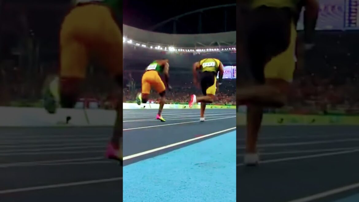 Rio de Janeiro Olympics men’s 100m final side camera #shorts