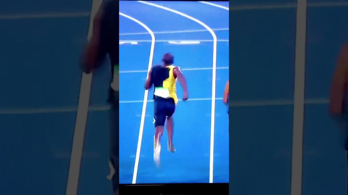 Rio Olympics men’s 100m final Usain Bolt rear angle #shorts