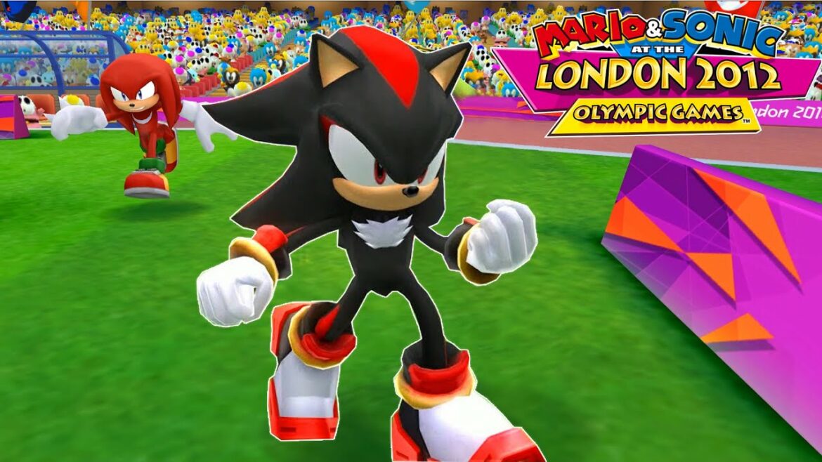 Mario & Sonic at the London 2012 Olympic Games Football Shadow, Amy, Knuckles, Vector