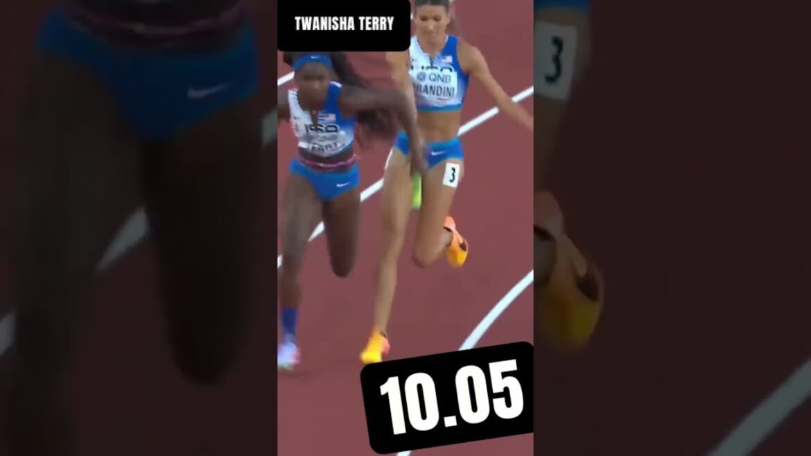 Abby Steiner and Team USA 4X100m. Jenna Prandini. Twanisha Terry (9.88). Melissa Jefferson. πβ¨β