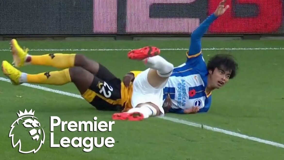 Nelson Semedo gets red card for rugby tackle on Kaoru Mitoma | Premier League | NBC Sports Nelson Semedo gets red card for rugby tackle on Kaoru Mitoma | Premier League | NBC Sports