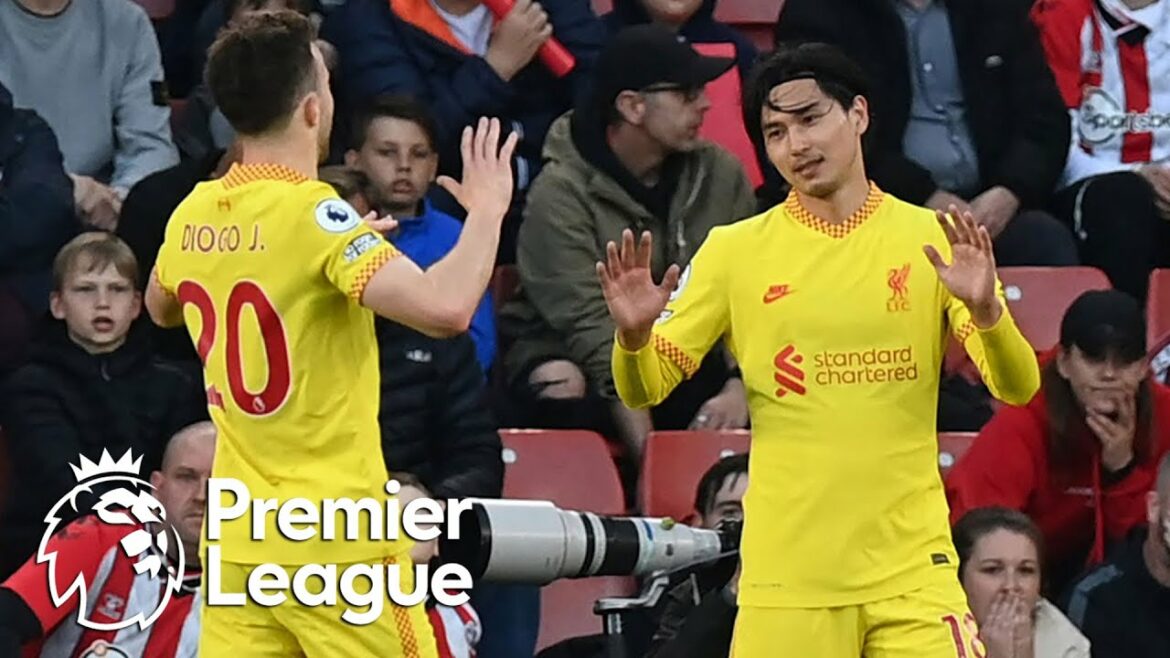 Takumi Minamino smashes Liverpool level v. Southampton | Premier League | NBC Sports Takumi Minamino smashes Liverpool level v. Southampton | Premier League | NBC Sports