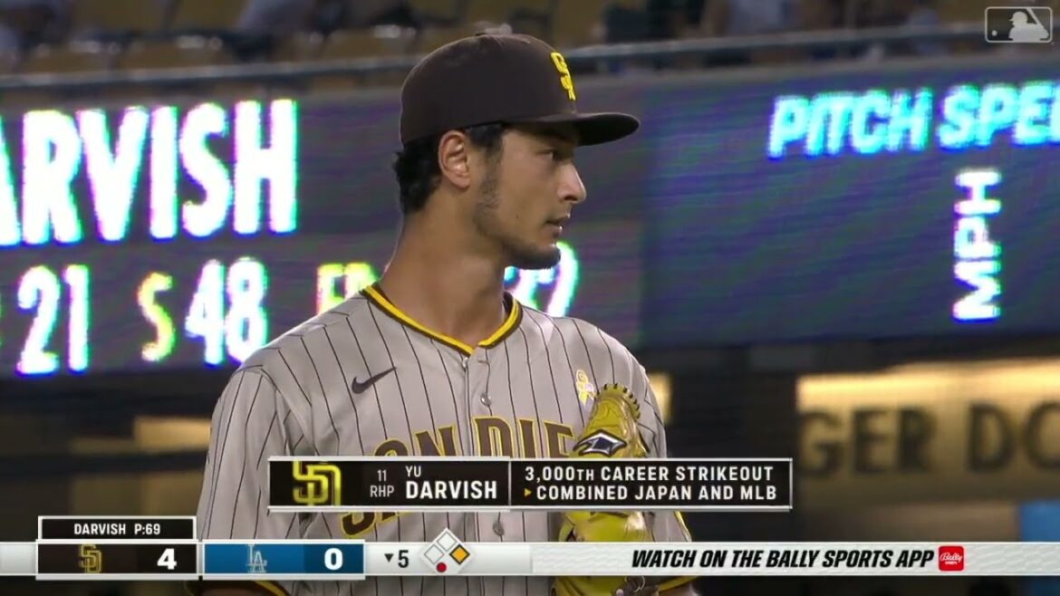 Yu Darvish wins the 12th win against the strongest corps Dodgers with no runs in the 7th inning! Achieved 3,000 strikeouts in Japan and the United States! Yu Darvish wins the 12th win against the strongest corps Dodgers with no runs in the 7th inning! Achieved 3,000 strikeouts in Japan and the United States!