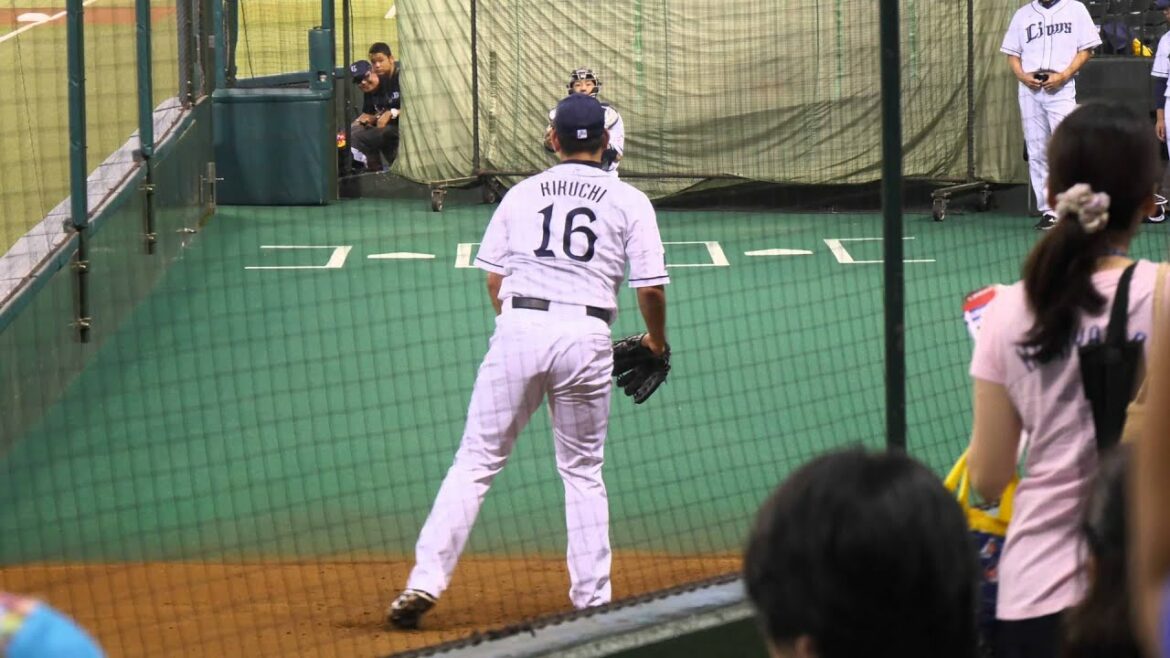 Saitama Seibu Lions Yusei Kikuchi pitching practice (Yusei Kikuchi)